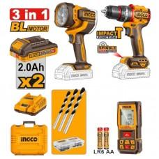 Set instrumente pe acumulator Ingco COSLI250885