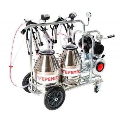 Aparat de muls Vepemir (2posturi / 2 bidoane) Full Inox
