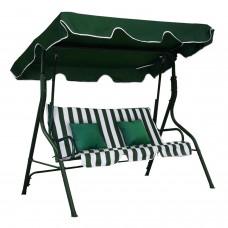 Leagan de gradina MC3014 Verde cu Dungi Albe