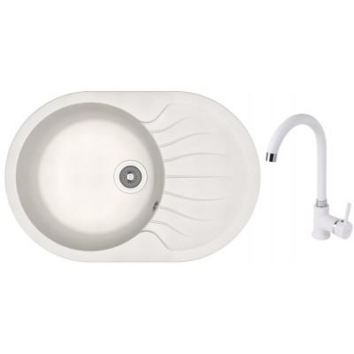 Chiuvetă de bucătărie Dr.Gans Berta 760+SanDonna F 7073 White