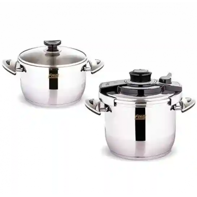 Set două oale cu presiune 4lt-6lt Negru
