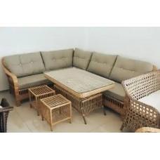 Set de mobilier de grădină AYBUKE colțar 4 piese