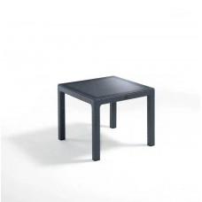 Masă din plastic cu sticlă 90x90 Antracit