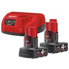 Аккумулятор + зарядное устройство Milwaukee M12NRG-402 (4933459211)