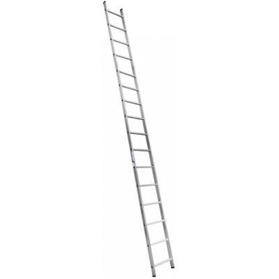 Scara din aluminiu, cu o singura sectiune, de sprijin, 16 trepte (5 m), Bauwelt (44967) 
