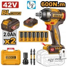 Гайковёрт аккумуляторный ударный BL motor INGCO CIWLI42602