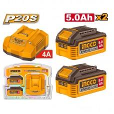 Set Incarcator + Acumulator Ingco  FBCPK2513