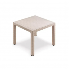 Masă din plastic cu sticlă 90x90 Cappuccino