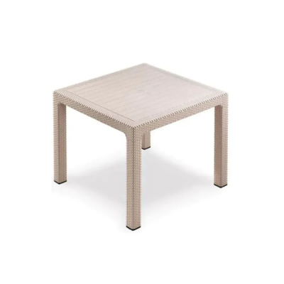 Masă din plastic cu sticlă 90x90 Cappuccino