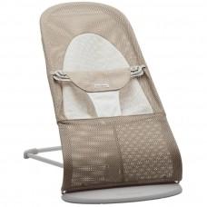 Детский шезлонг BabyBjorn Soft Grey Beige/White (005144A)