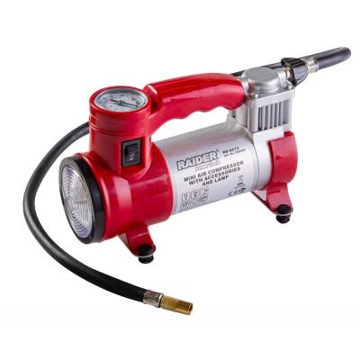 Compresor 12V 180W 35L/min + accesorii si lampa de lucru Raider RD-AC13