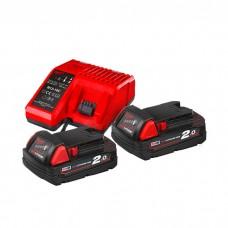 Комплект аккумуляторов и зарядное устройство Milwaukee M18NRG-202 (4933459213)