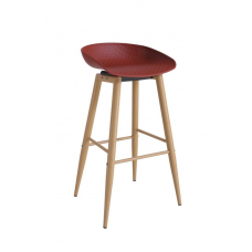 Scaun de bar Deco HECTOR Brown/Red