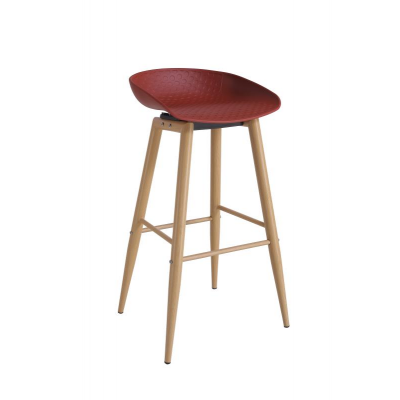 Scaun de bar Deco HECTOR Brown/Red