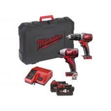 Set scule cu acumulator Milwaukee M18BPP2C-402C