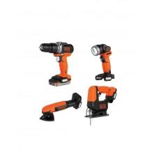 Set din 4 scule pe acumulator Black+Decker BDCK123S2S 12V