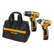 Set Mașină de înșurubat + Mașină cu impact Tolsen 79028