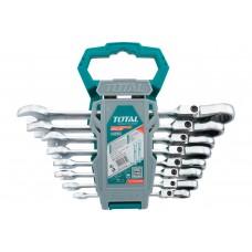 Набор гаечных ключей с гибким храповиком Total THT102RK586