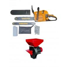 Цепная пила бензиновая Champion Profi CH5800+Кормоизмельчитель Elefant EM1.1D