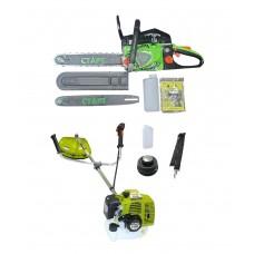 Set Motocoasa Eltos EL5500 si Motoferastrau pe benzina Start CT5800