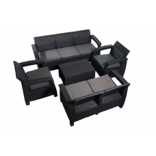 Set de mobilier de grădină NOVARA 5 piese Antracit