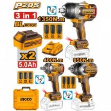 Набор из 3 аккумуляторных инструментов INDUSTRIAL INGCO COSLI250386