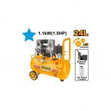 Компрессор без маслянный 24л 1100W INGCO ACS111242 (с низким уровнем шума)