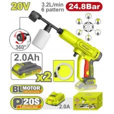 Аккумуляторная мойка высокого давления 24,8Бар 20В/2*2.0Ач Dyllu DTQX11203