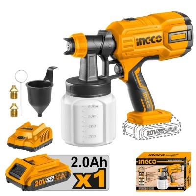 Краскопульт аккумуляторный Ingco CSGLI20406