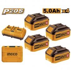 Set Incarcator + Acumulator Ingco FBCLI20245