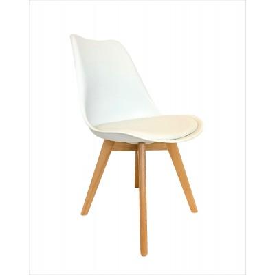 Komo wood DC-ARF072 - scaun, alb