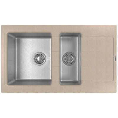 Chiuvetă de bucătărie Florentina Combi 860K Sand (21.410.D0860.107)