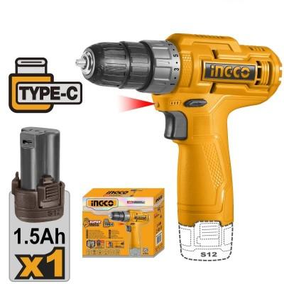 Masina de gaurit si insurubat pe acumulator Ingco CDLI12428