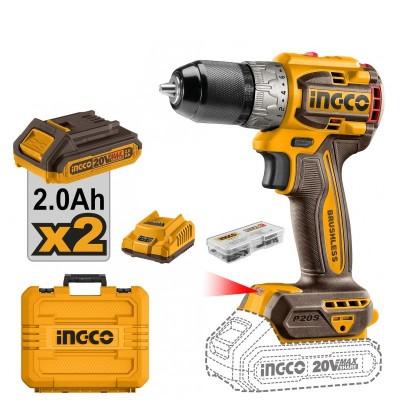 Шуруповерт бесщеточный Ingco CDLI20602