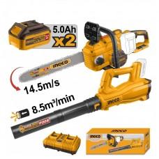 Ferastrau pe lant cu acumulator+Suflanta frunze Ingco COSLI240463