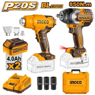 Set Masina de insurubat+termosuflanta Ingco COSLI240489