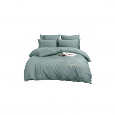 Set lenjerie de pat 4 pcs, turquaz (06-MS453-20-PR2)